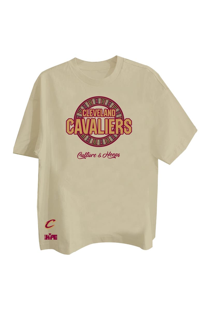 Two Hype Men's Two Hype Khaki Cleveland Cavaliers Worldwide Collection Premium T-Shirt, Alternate, color, Khaki