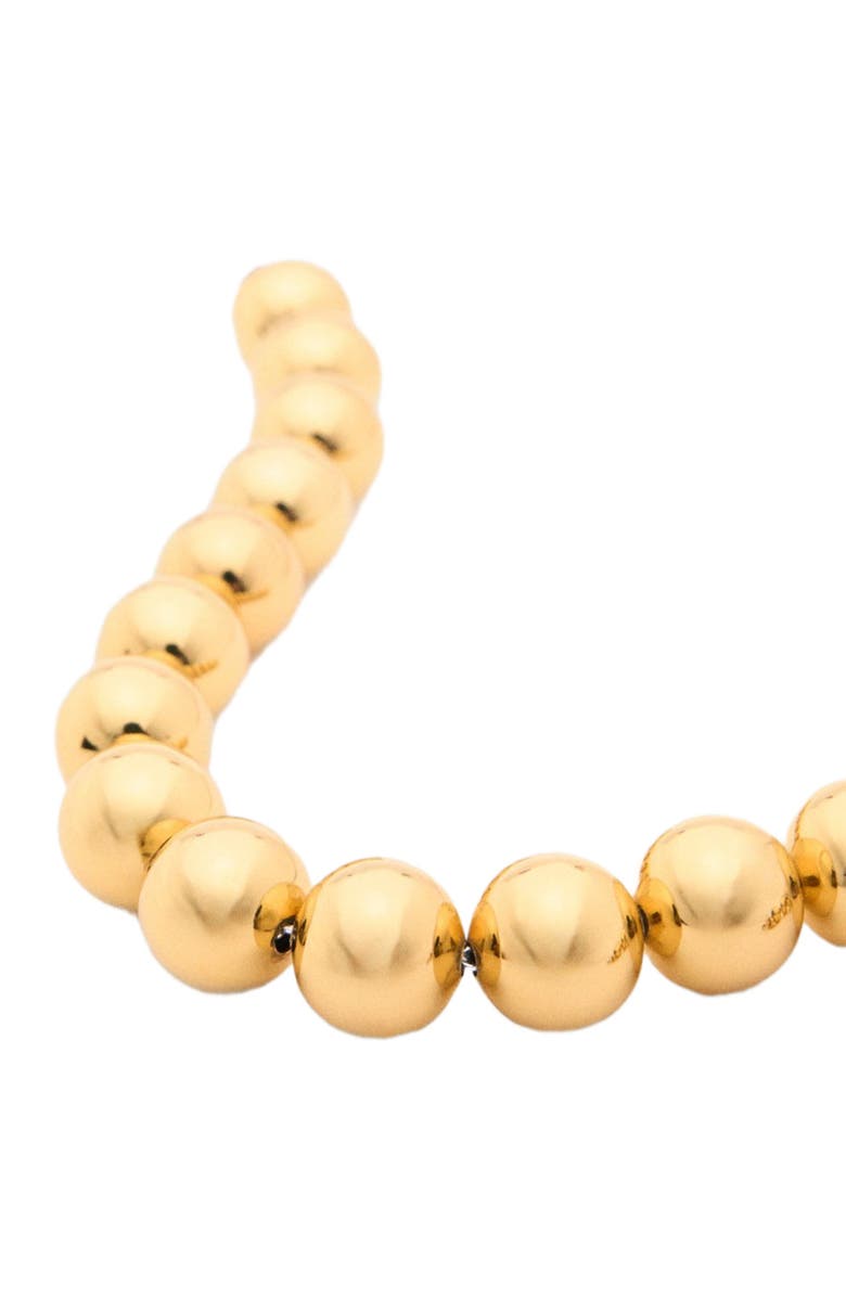 maje Two-tone pearl necklace, Alternate, color, Golden / Silver