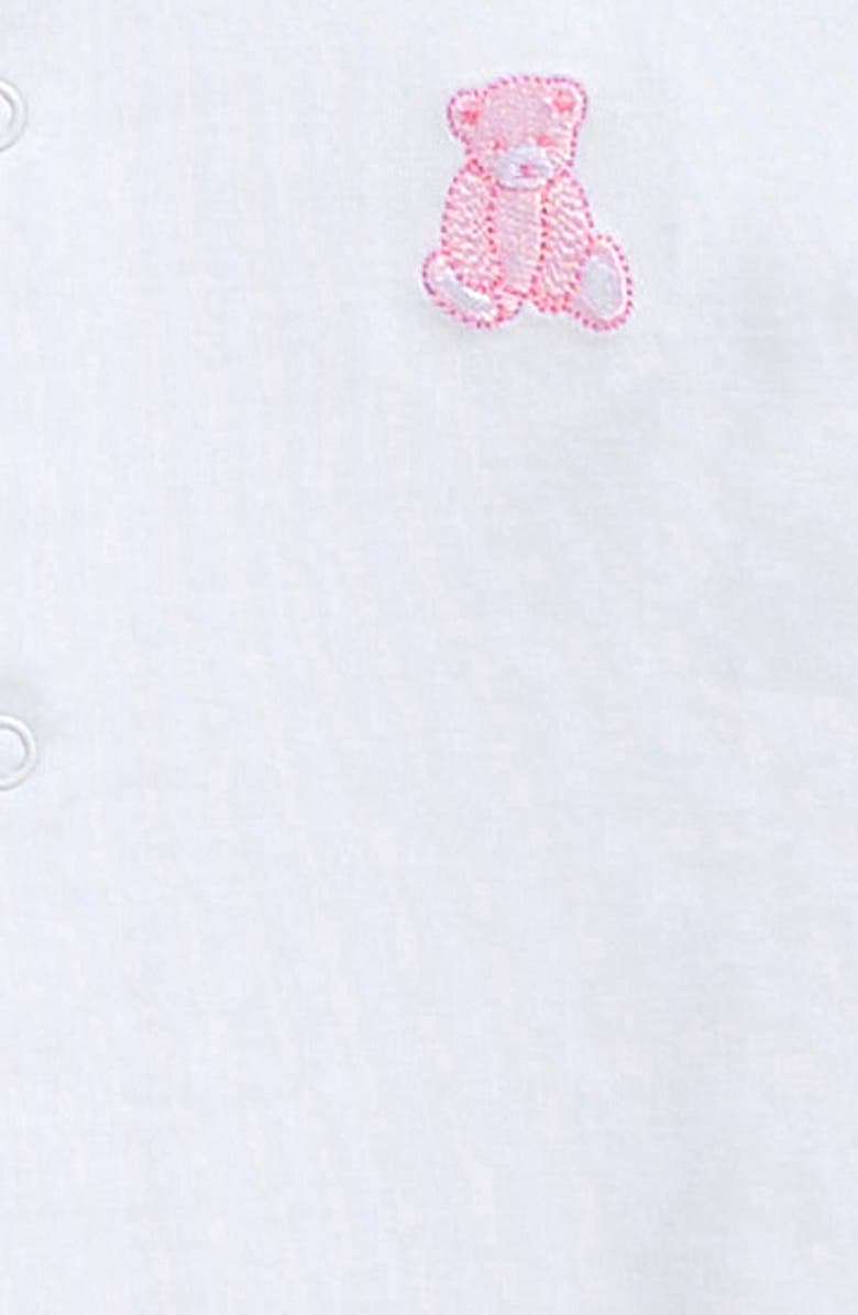 Kissy Kissy Embroidered Pima Cotton Footie & Hat Set, Alternate, color,