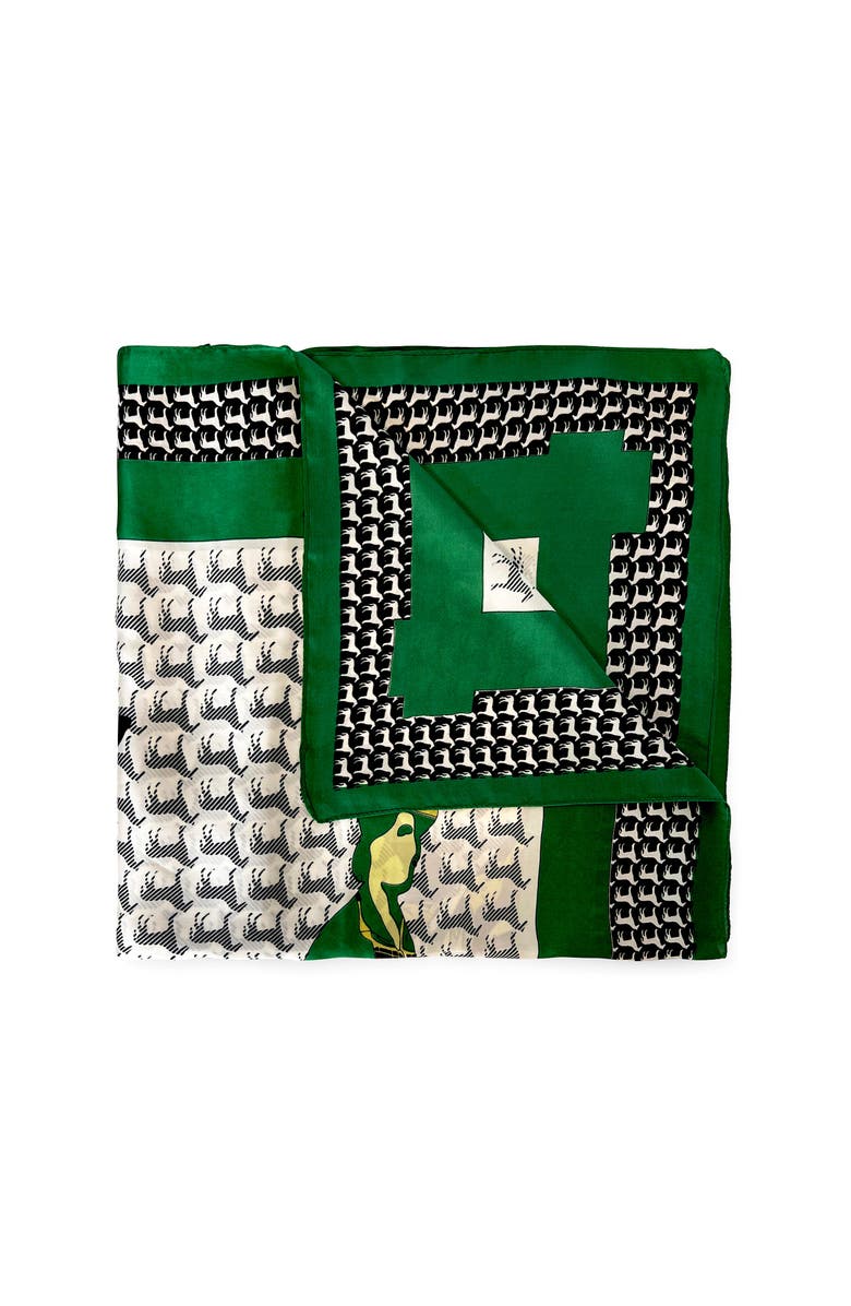 Youzey The Majestic - Lightweight Scarf, Alternate, color, Green/White/Black