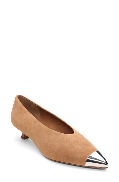 Sanctuary Manda Cap Toe Kitten Heel Pump In Brown