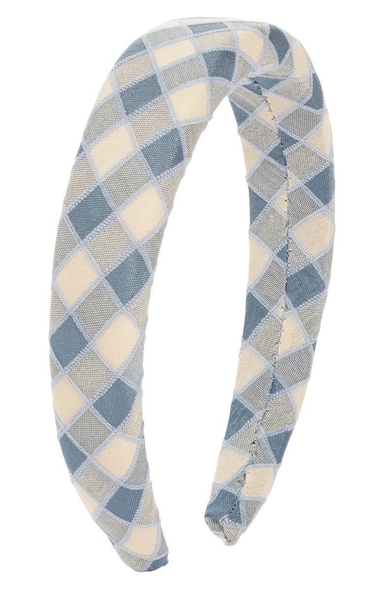 Chelsea28 Plaid Headband, Main, color, Blue Multi