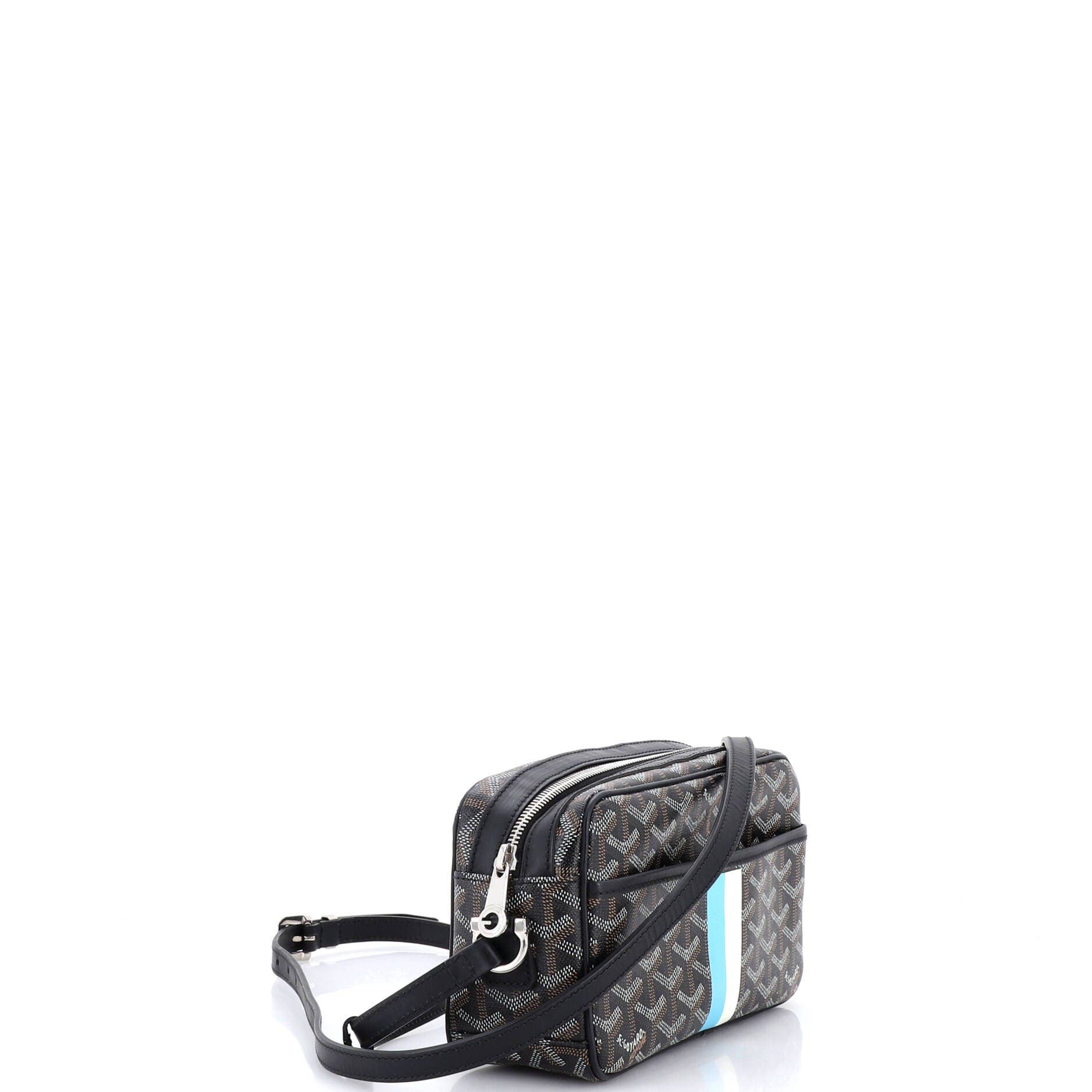 Pre-Owned Goyard Cap Vert Bag Printed Coated Canvas, Alternate, color, Black