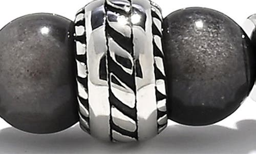 Eye Candy Los Angeles Daniel Stretch Bracelet With Silvertone Spacers In Multi