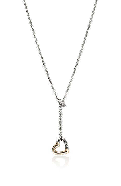 Essentials Heart Lariat Necklace