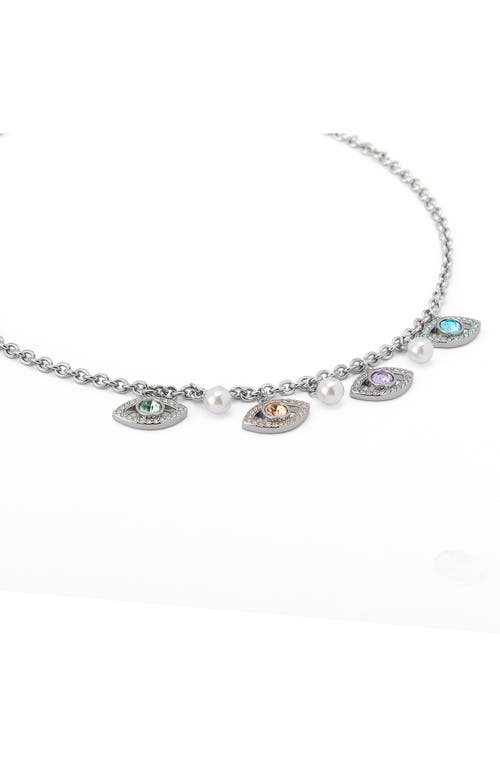 Kurt Geiger London Pavé Evil Eye Charm Necklace