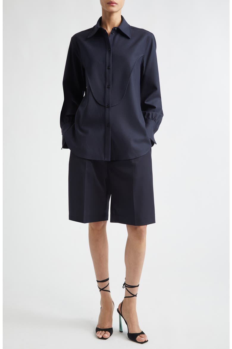 wool dress shorts Press-Crease Wool Shorts - Grey - Shorts