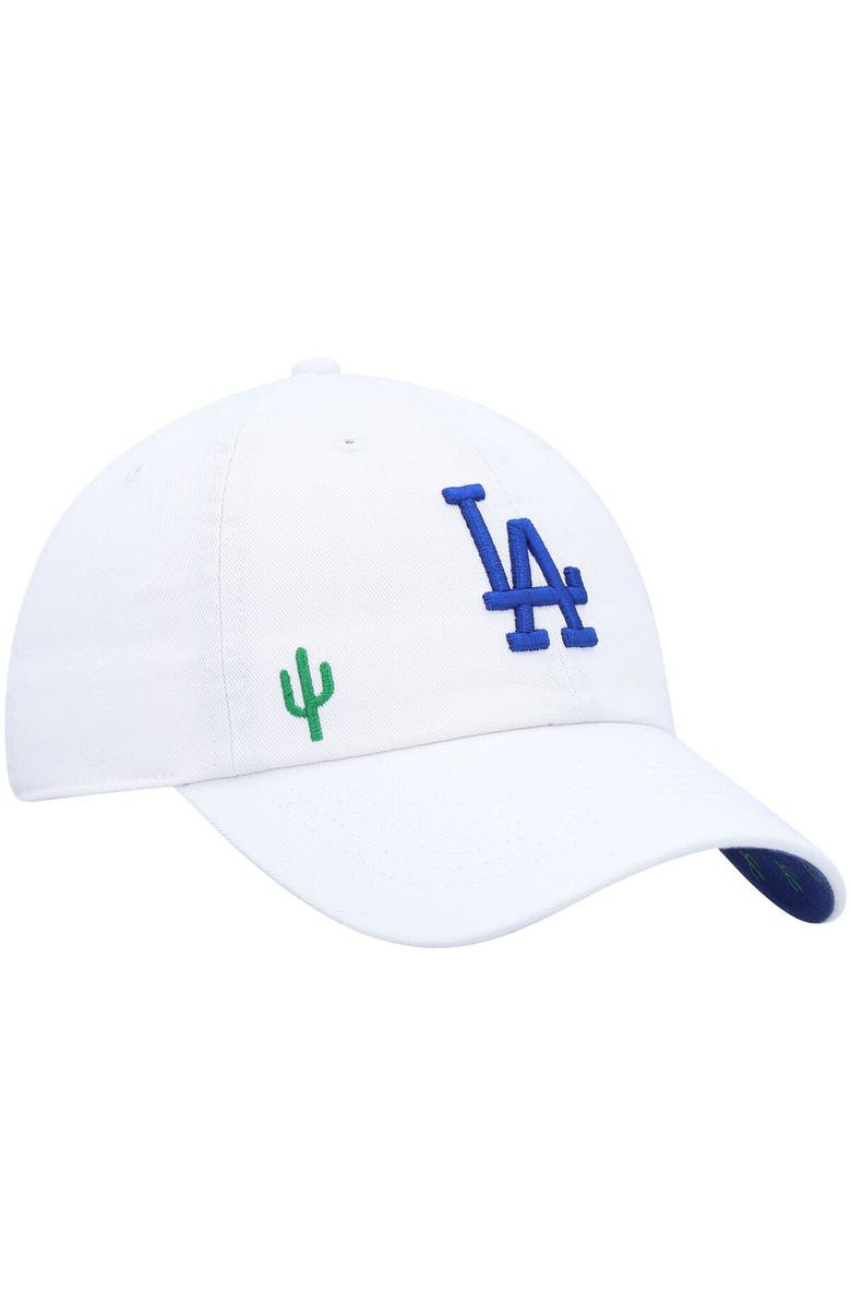 '47 Women's '47 White Los Angeles Dodgers Spring Training Confetti Icon Clean Up Adjustable Hat, Main, color,