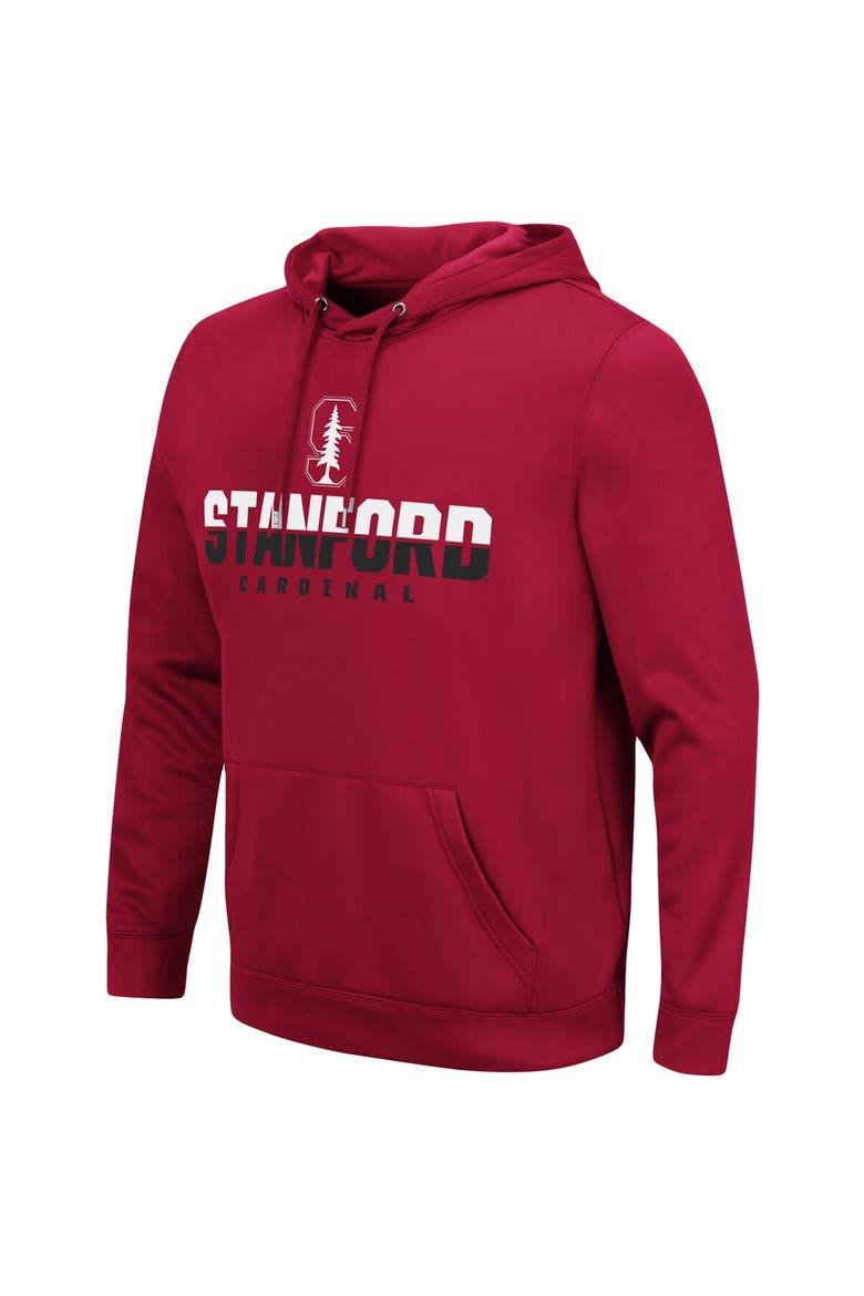 Men's Colosseum Cardinal Stanford Cardinal Lantern Pullover Hoodie, Alternate, color, Cardinal