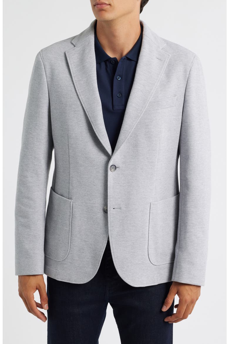 Hanry Slim Fit Cotton Blend Sport Coat with Removable Hoodie Bib, Alternate, color, OPEN GREY