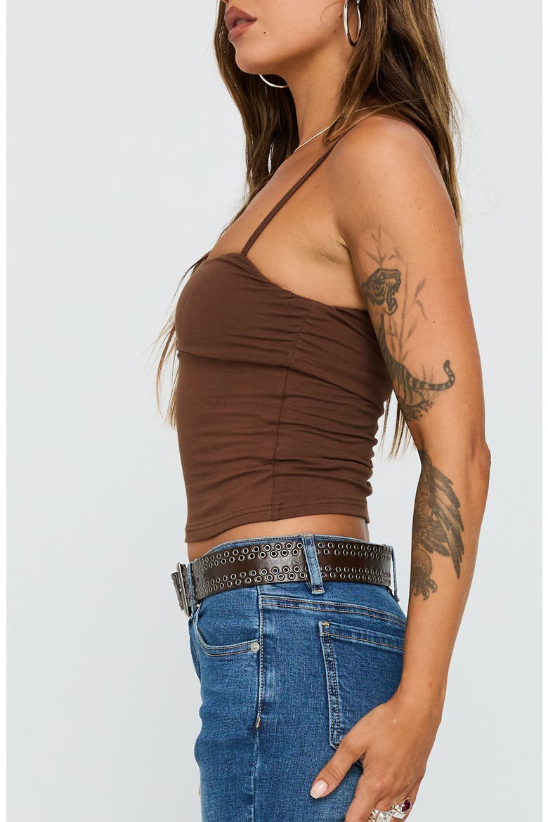 Race My Mind Crop Camisole, Alternate, color, CHOCOLATE