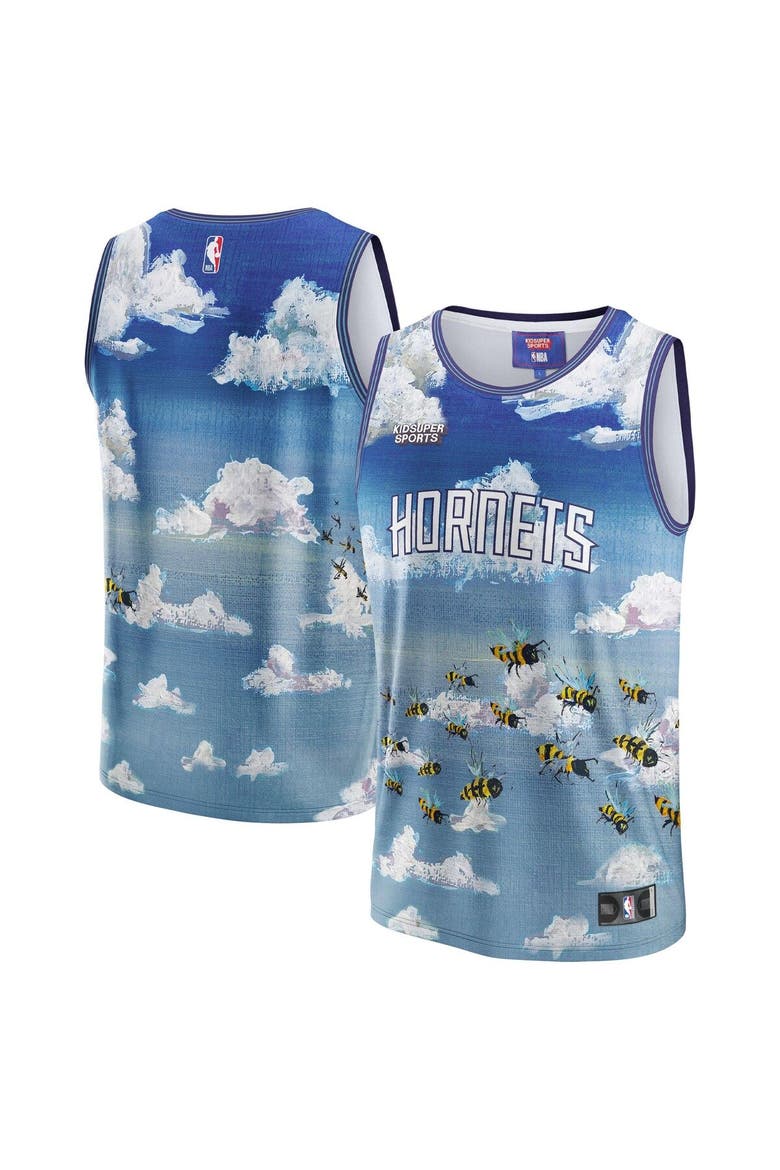 Unisex NBA & KidSuper Studios by Fanatics Blue Charlotte Hornets Hometown Jersey, Main, color, Blue