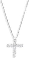 Nadri Oval Cross Cubic Zirconia Pendant Necklace