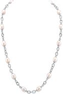 The Pearl Source White Freshwater Baroque Pearl Miren Necklace