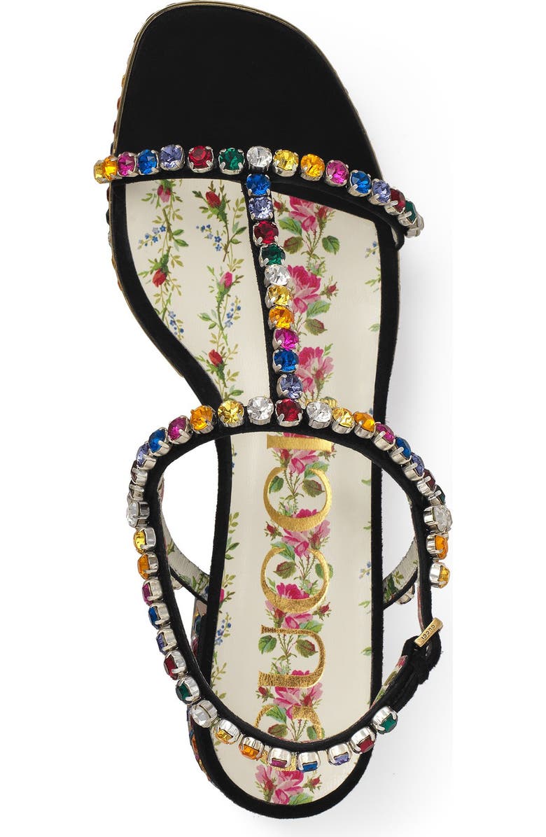 Gucci Mira Crystal Embellished Platform Sandal, Alternate, color,