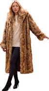 Roaman's Plus Size Hooded Faux Fur Coat