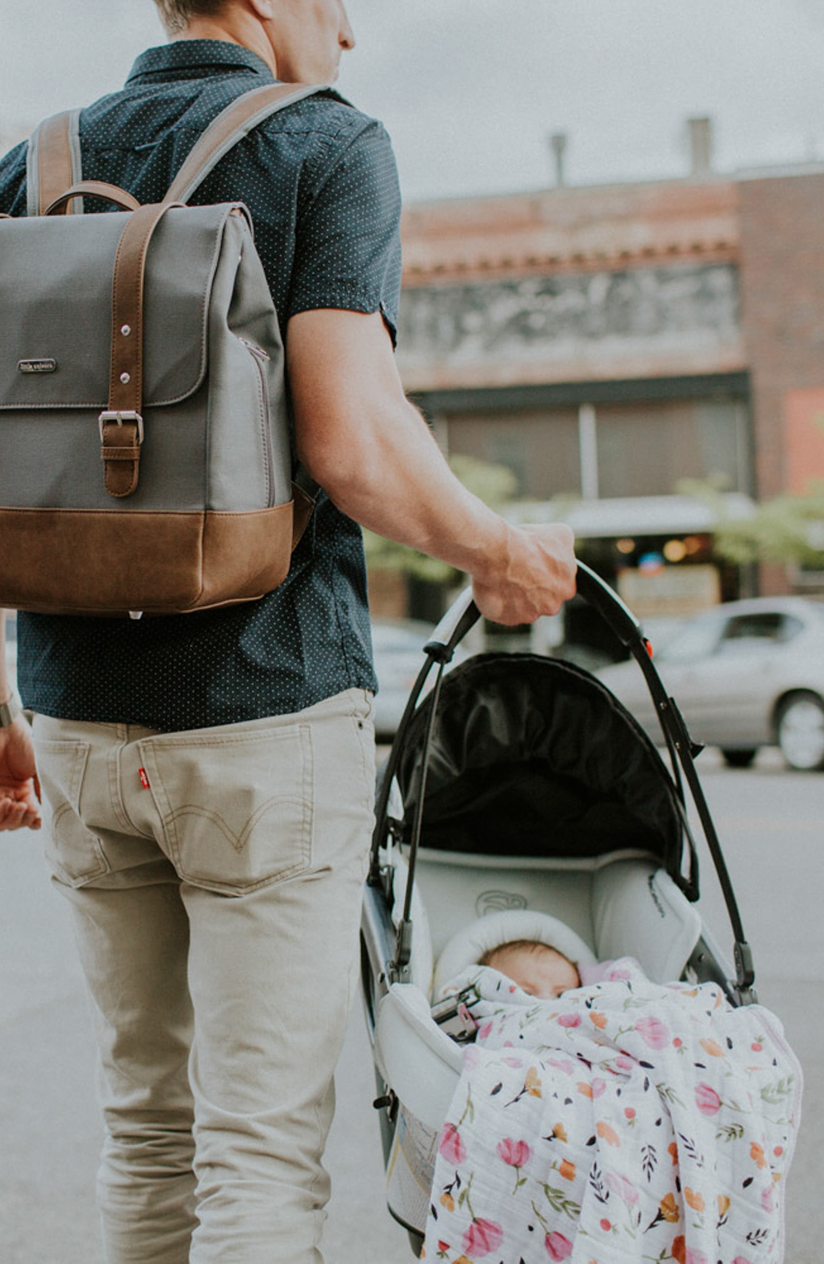 little unicorn Marindale Diaper Backpack, Alternate, color, Grey