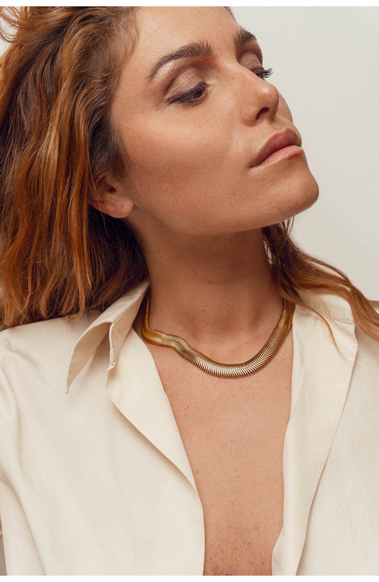 SYLVIA TOLEDANO Snake Necklace, Main, color, Gold