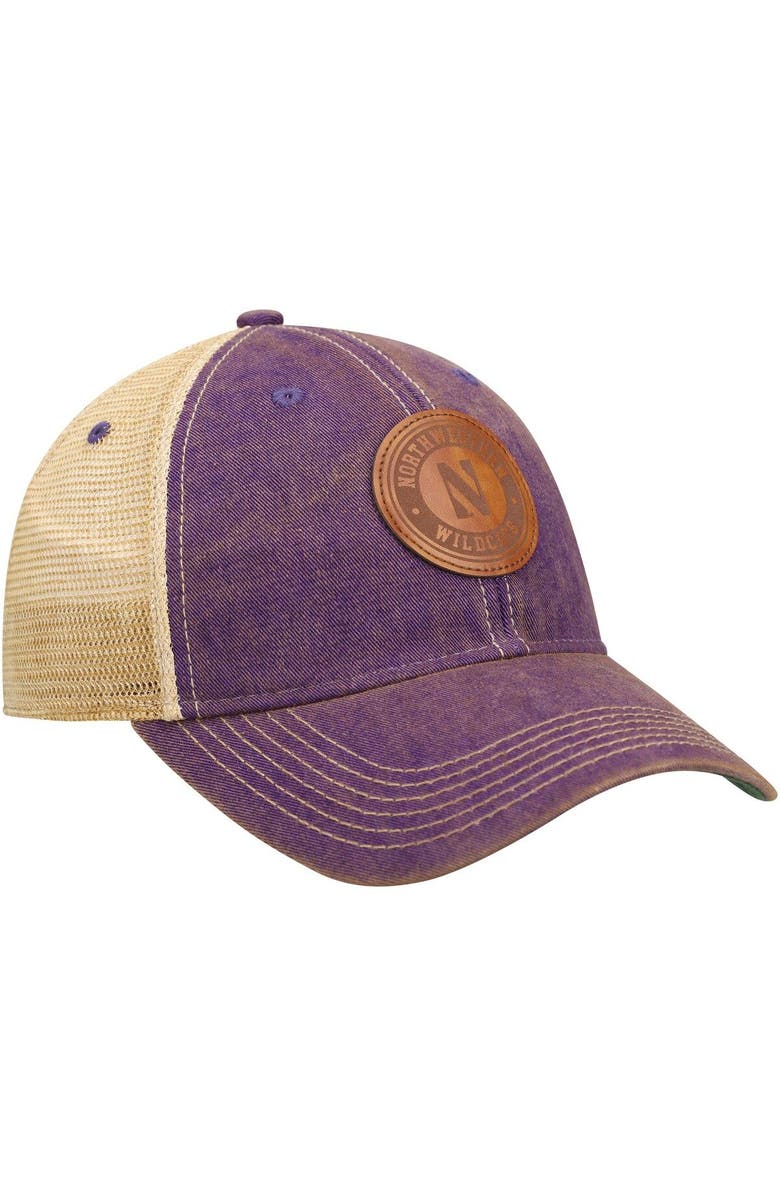 LEGACY ATHLETIC Men's Purple Northwestern Wildcats Target Old Favorite Trucker Snapback Hat, Alternate, color, Purple
