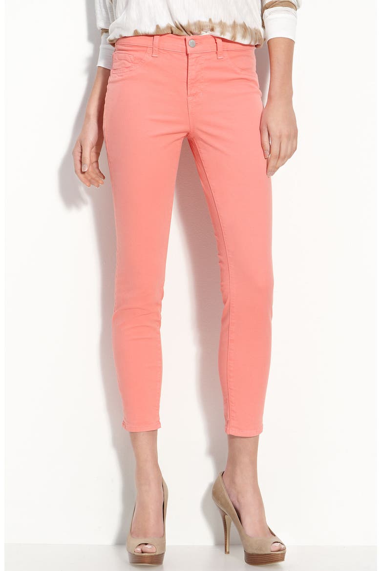Overdyed Skinny Jeans, Main, color, CORAL