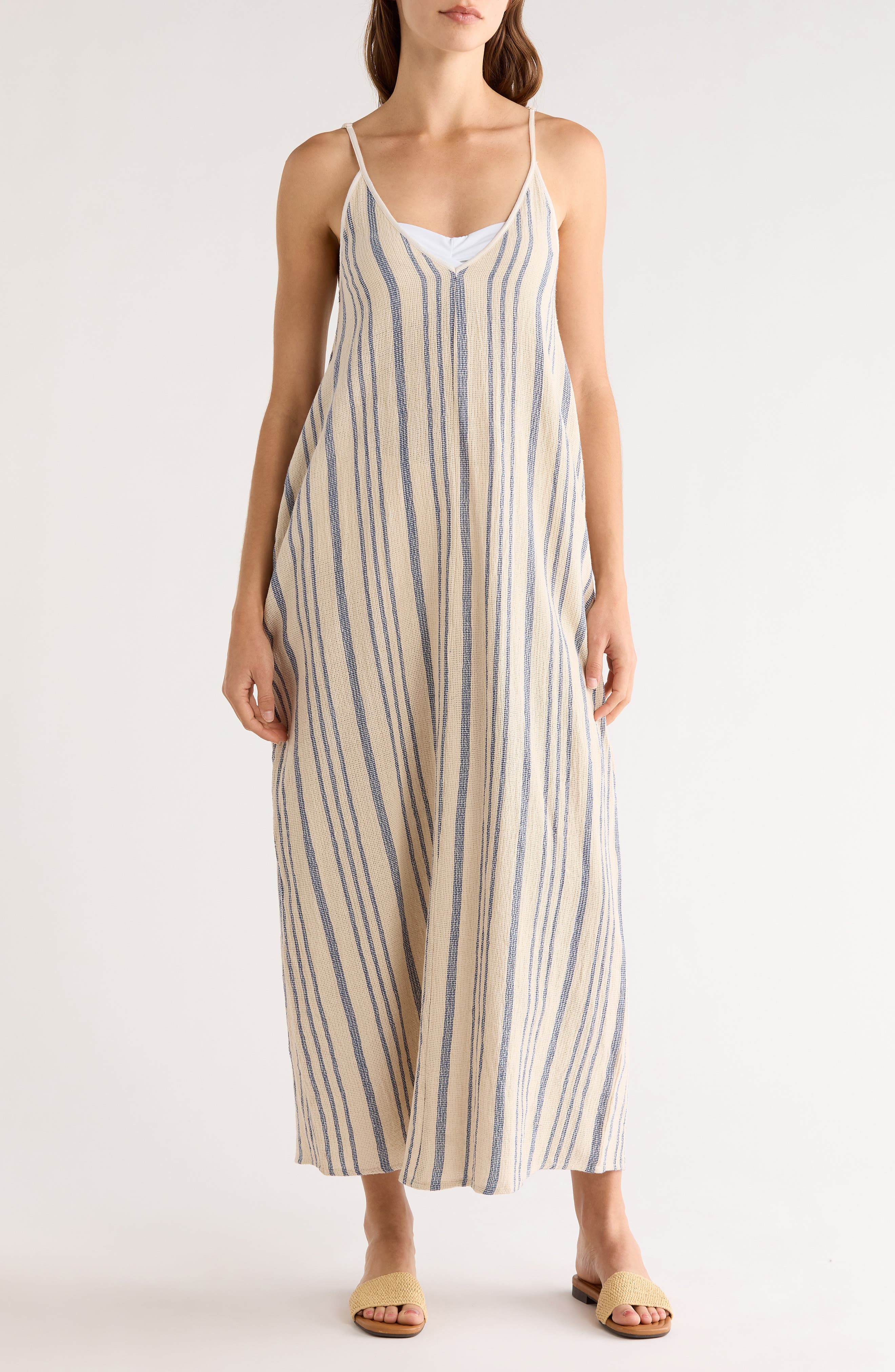 selected BEIGE/ BLUE STRIPE