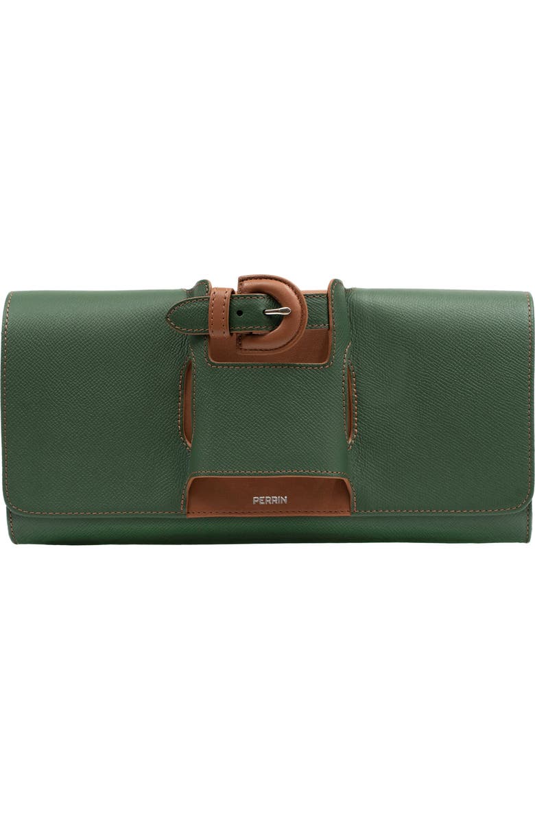 PERRIN PARIS La Parisienne Clutch, Main, color, Pine/Auburn
