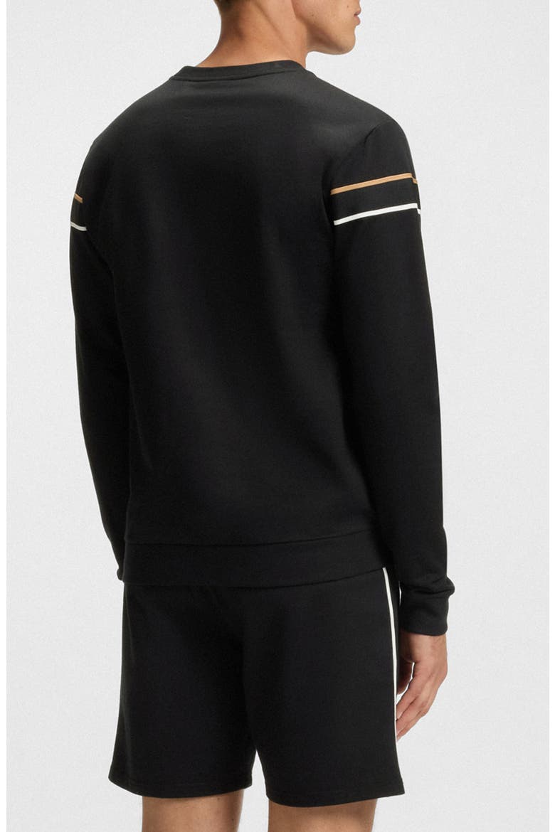 Iconic Stripe Sweatshirt, Alternate, color, BLACK