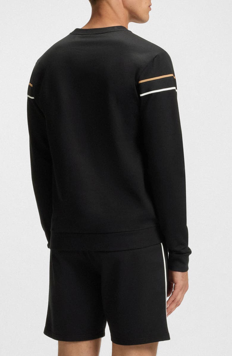 BOSS Iconic Stripe Sweatshirt, Alternate, color, Black
