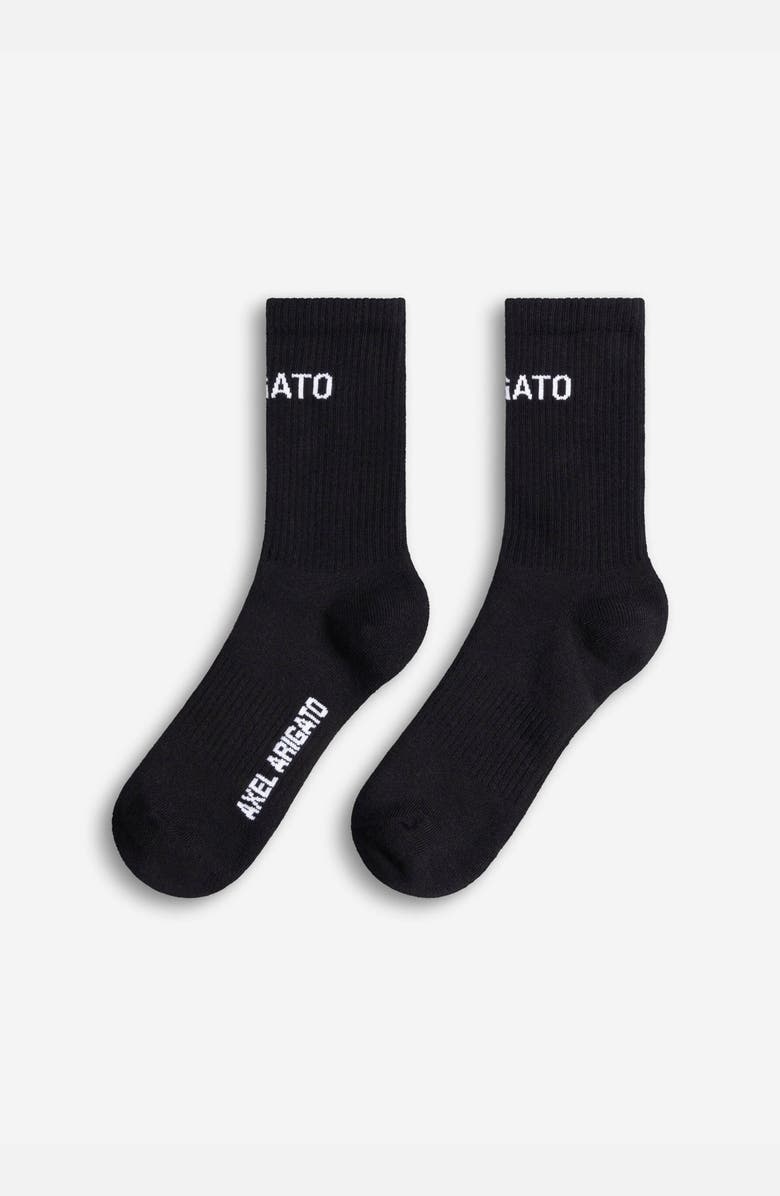 Axel Arigato Arigato Logo Tube Socks, Main, color, Black