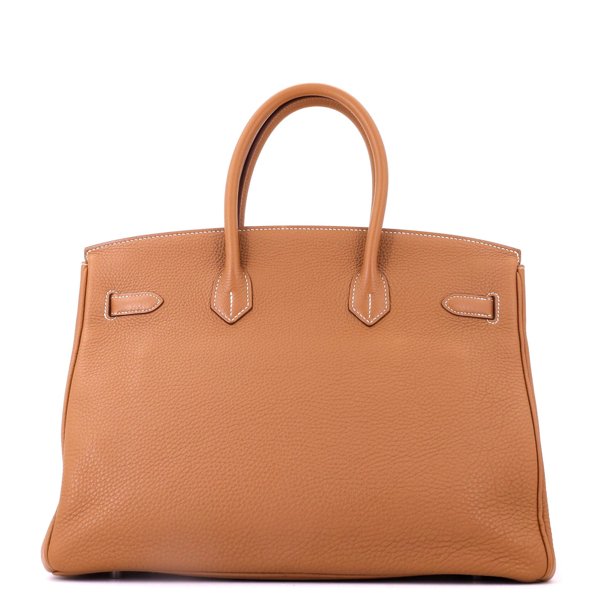 Birkin Handbag Brown Togo with Palladium Hardware 35, Alternate, color, Metallic Gold