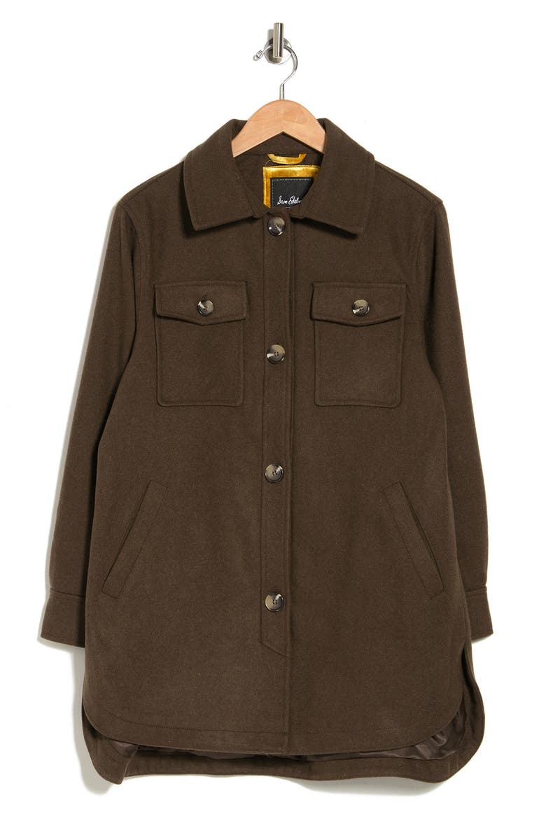 Long Collared Shacket, Alternate, color, LODEN