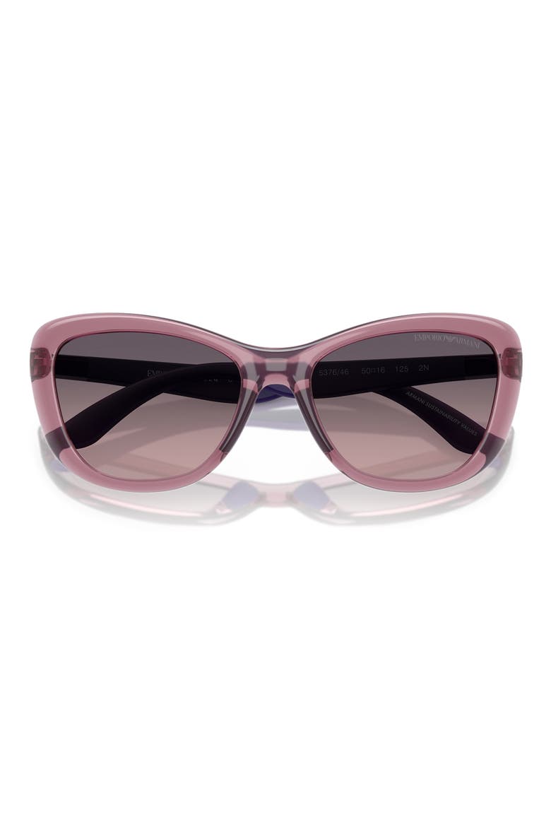 50mm Butterfly Sunglasses, Alternate, color, LILLAC / PINK GRADIENT GREY