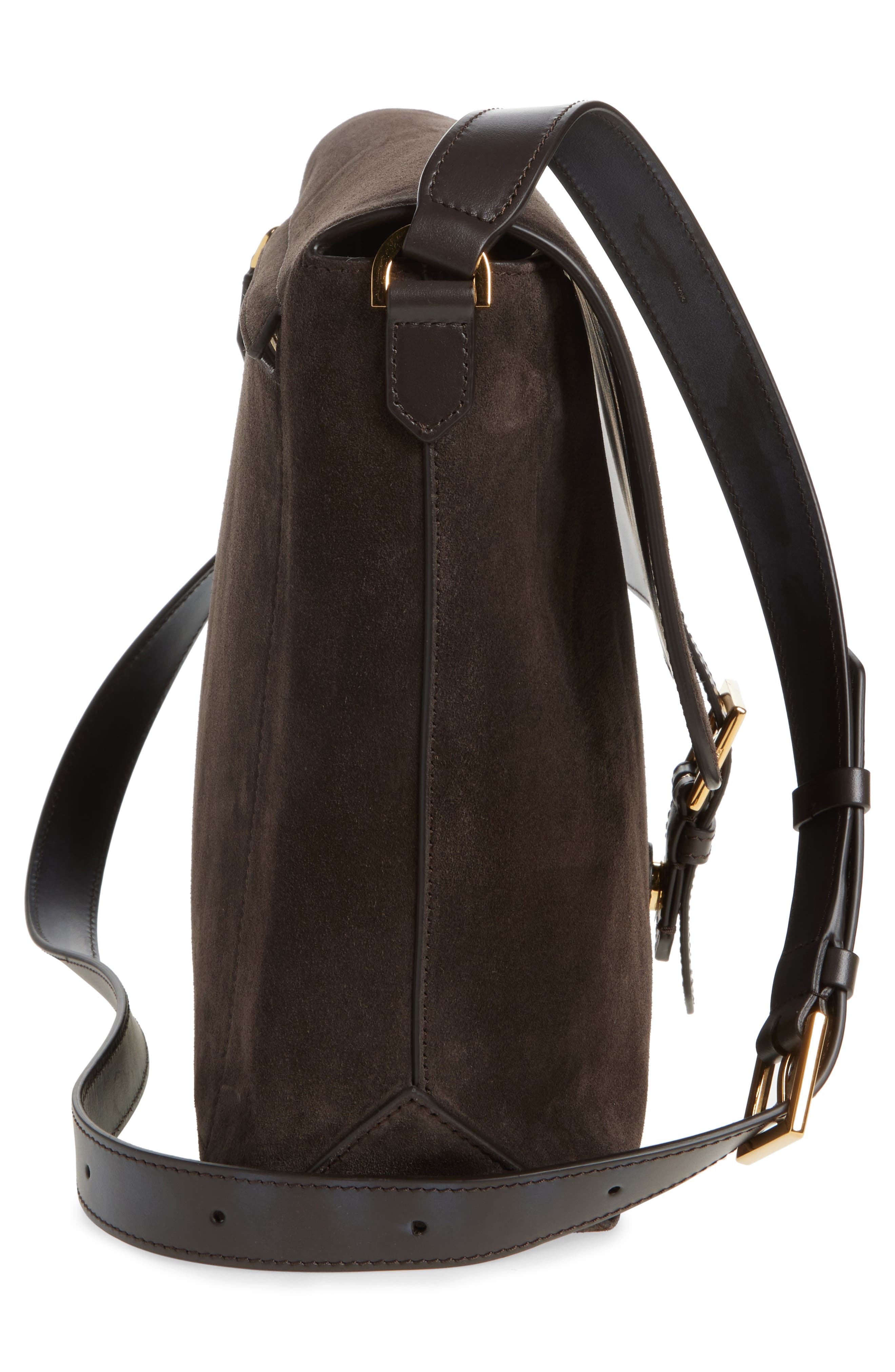 TOM FORD Suede Messenger Bag, Alternate, color, 