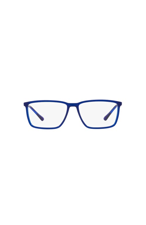 Lenscrafters 58mm Rectangle Optical Glasses In Blue