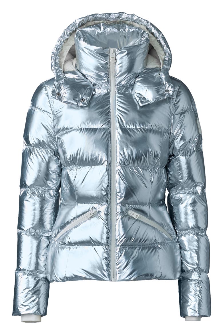 Madalyn Water Repellent Down Puffer Jacket, Alternate, color, SILVER
