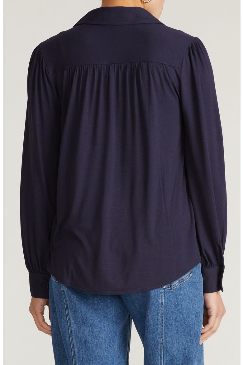 Moore Liquid Jersey Popover Top, Alternate, color, MIDNIGHT BLUE