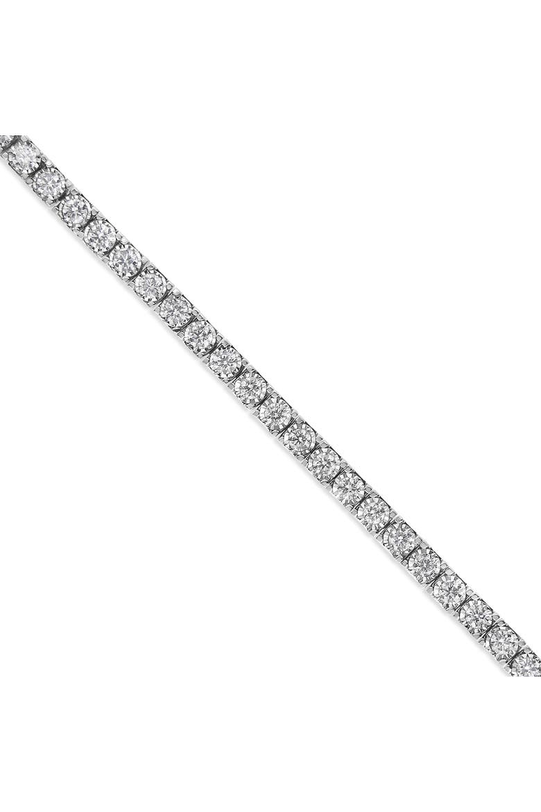 14K White Gold 2.0 Ctw Miracle Set Lab Grown Diamond Illusion  Tennis Bracelet, Alternate, color, White