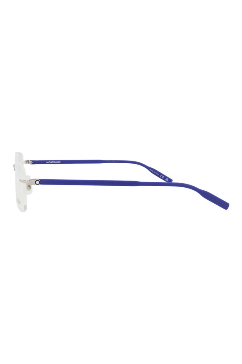 59mm Square Optical Glasses, Alternate, color, SILVER BLUE TRANSPARENT