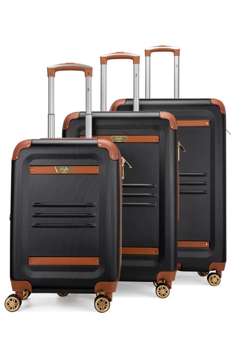 Vintage 3 Piece Expandable Spinner Luggage Set