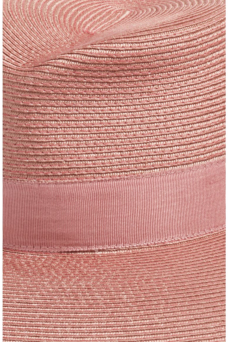 Daphne Broad Brim Straw Fedora, Alternate, color, BLUSH