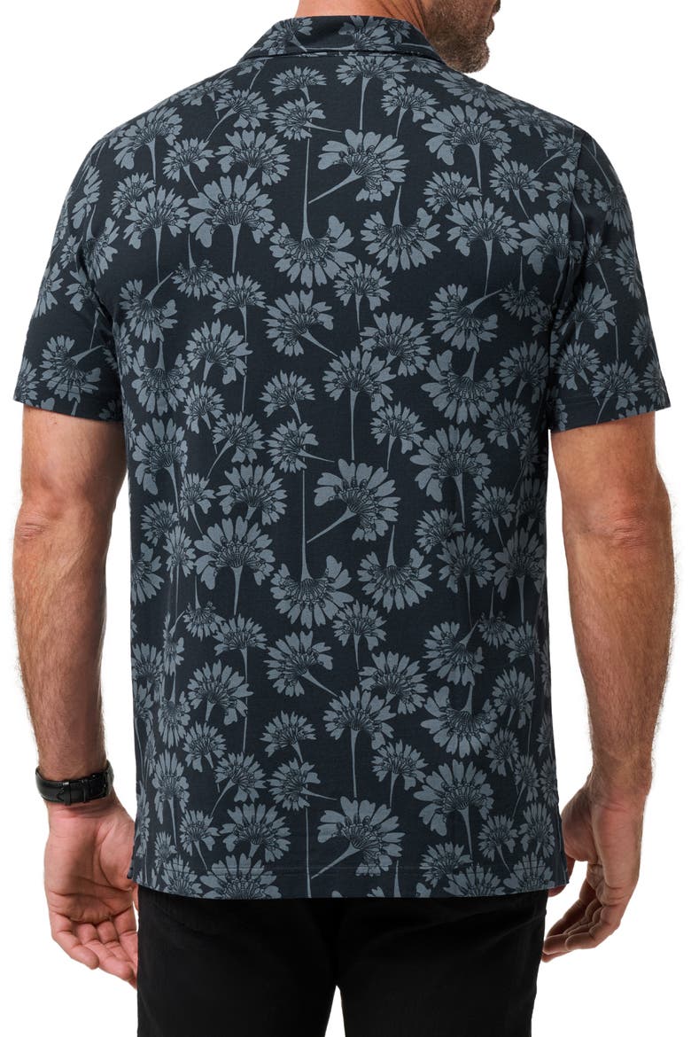 Comfortknit Breeze Floral Polo, Alternate, color, TOTAL ECLIPSE