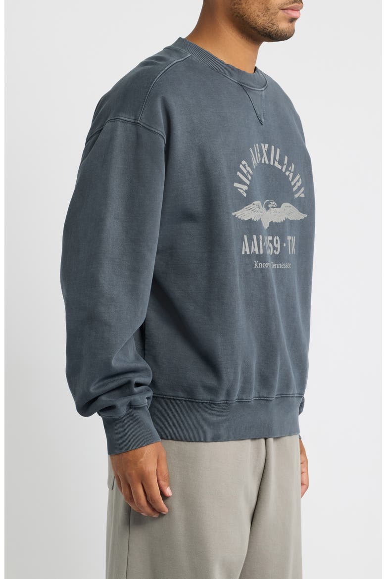 Air Auxiliary Graphic Sweatshirt, Alternate, color, BLACK