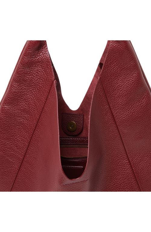 Dolce Vita Mia Leather Tote In Burgundy