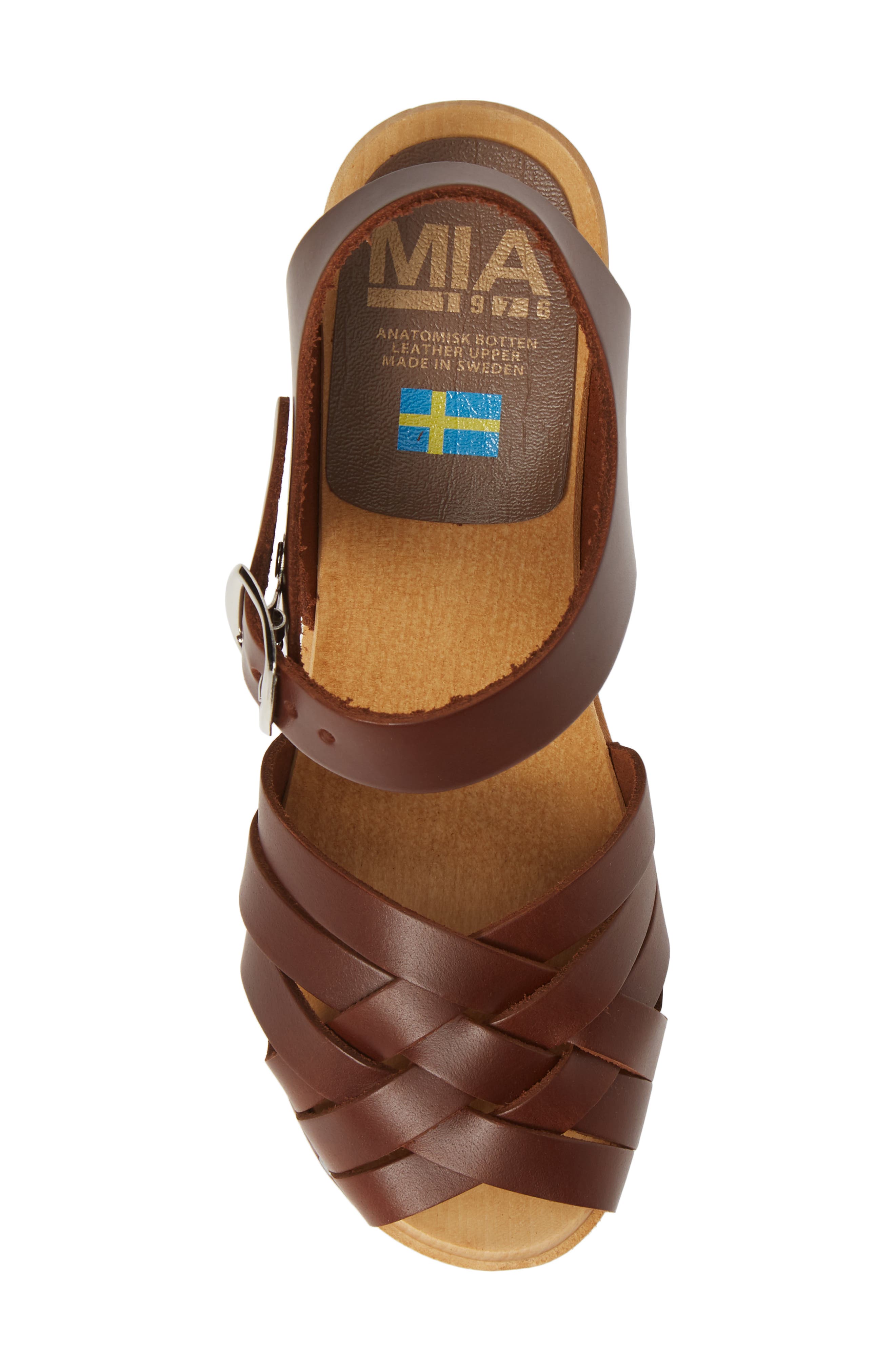 Bety Clog Sandal, Alternate, color, BROWN LEATHER