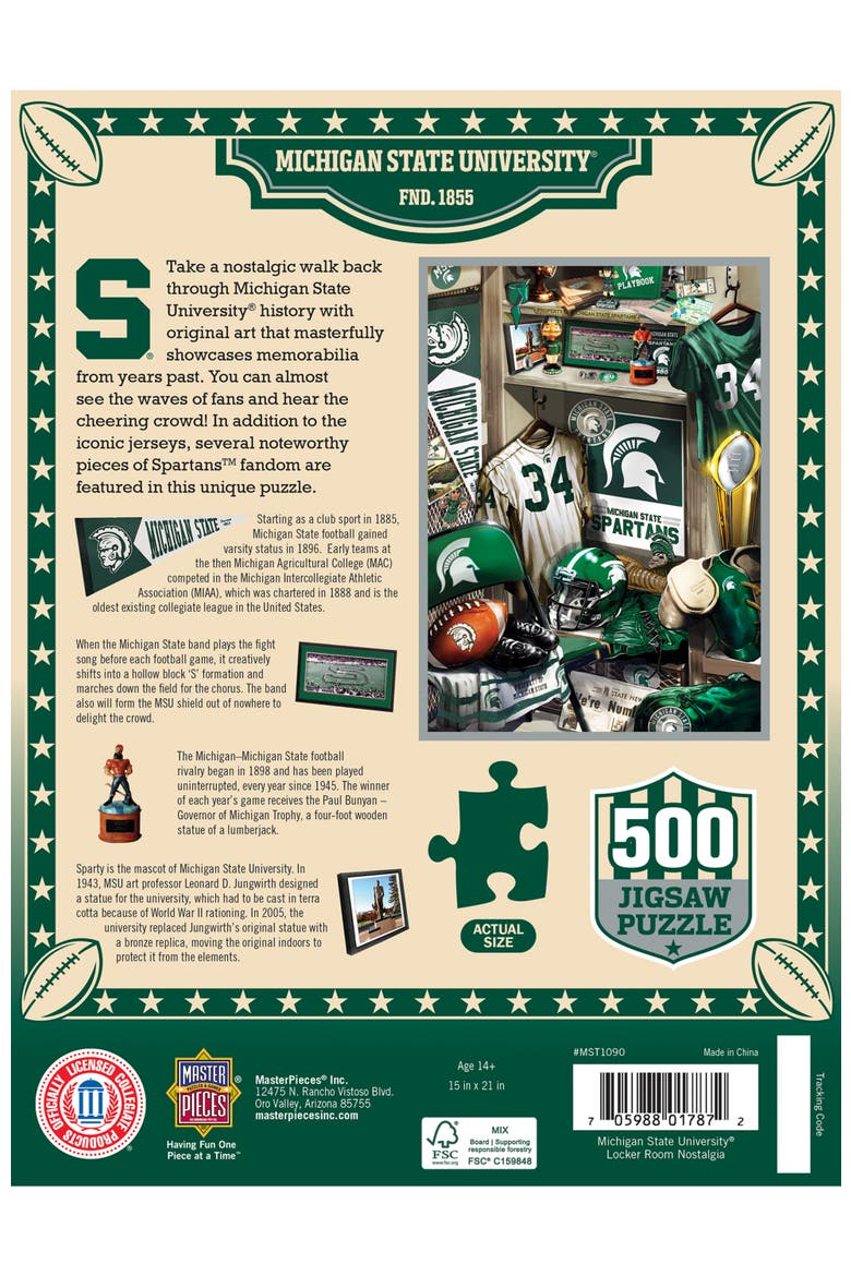 Michigan State Locker Room 500pc Puzzle, Alternate, color, Multicolor