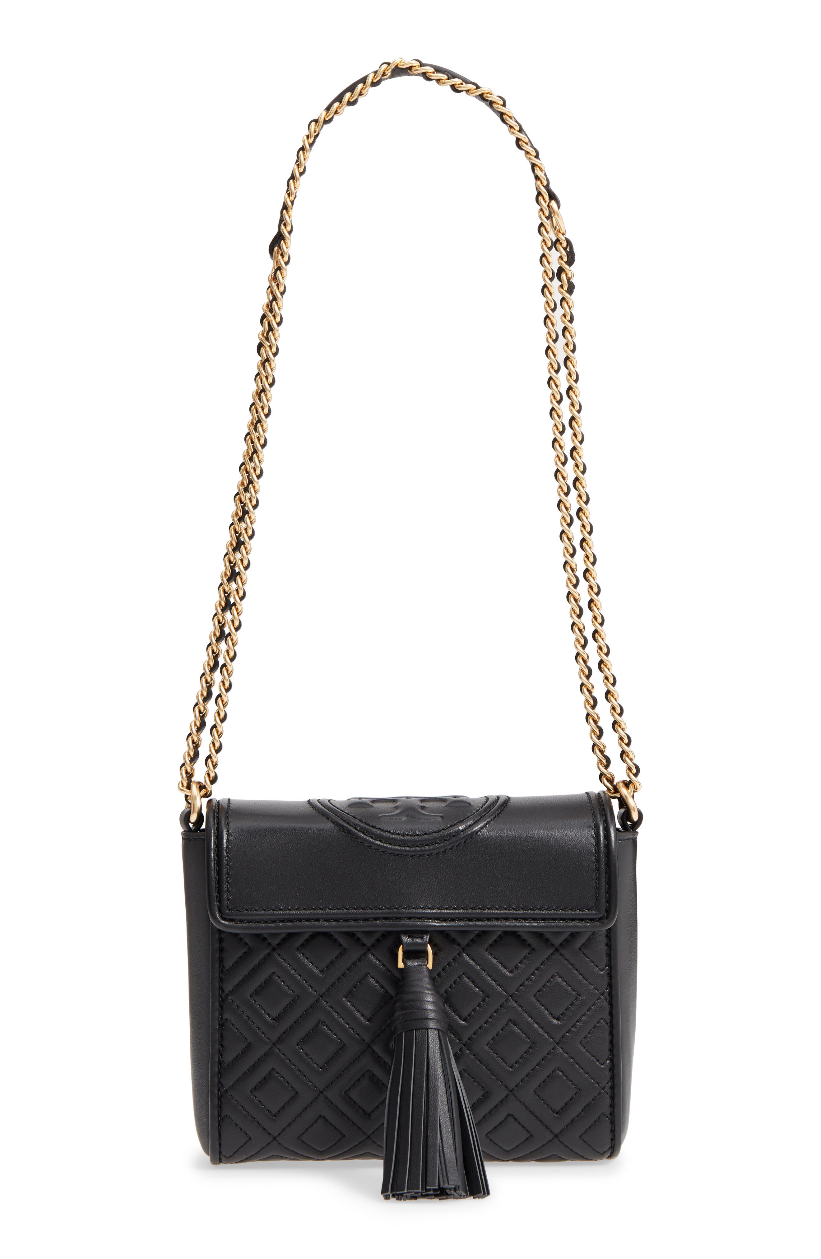 Tory Burch Fleming Quilted Leather Crossbody Bag, Main, color, 