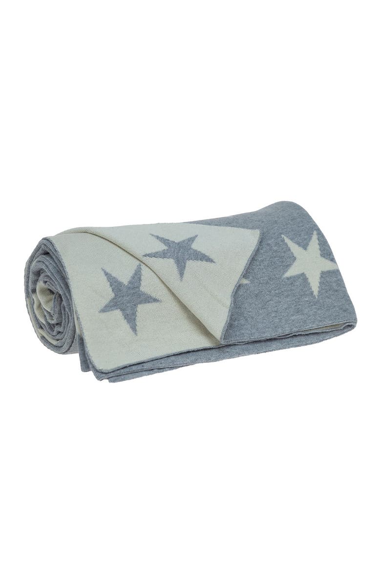 PARKLAND COLLECTION Transitional Grey 52" x 70" Knitted Throw Blanket, Main, color, Gray