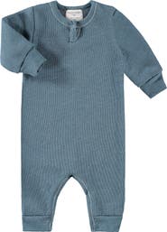 PAIGELAUREN Long Sleeve Henley Romper
