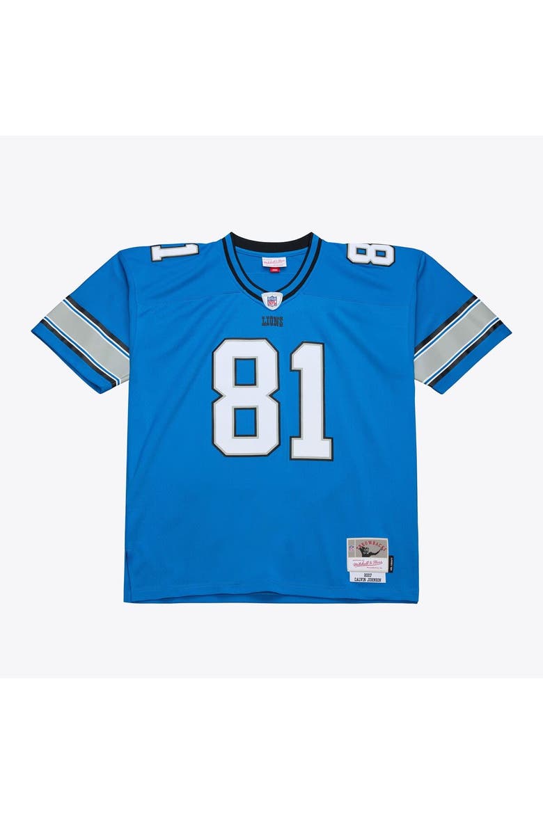 Men's Mitchell & Ness Calvin Johnson Blue Detroit Lions 2007 Legacy Replica Jersey, Main, color, Blue