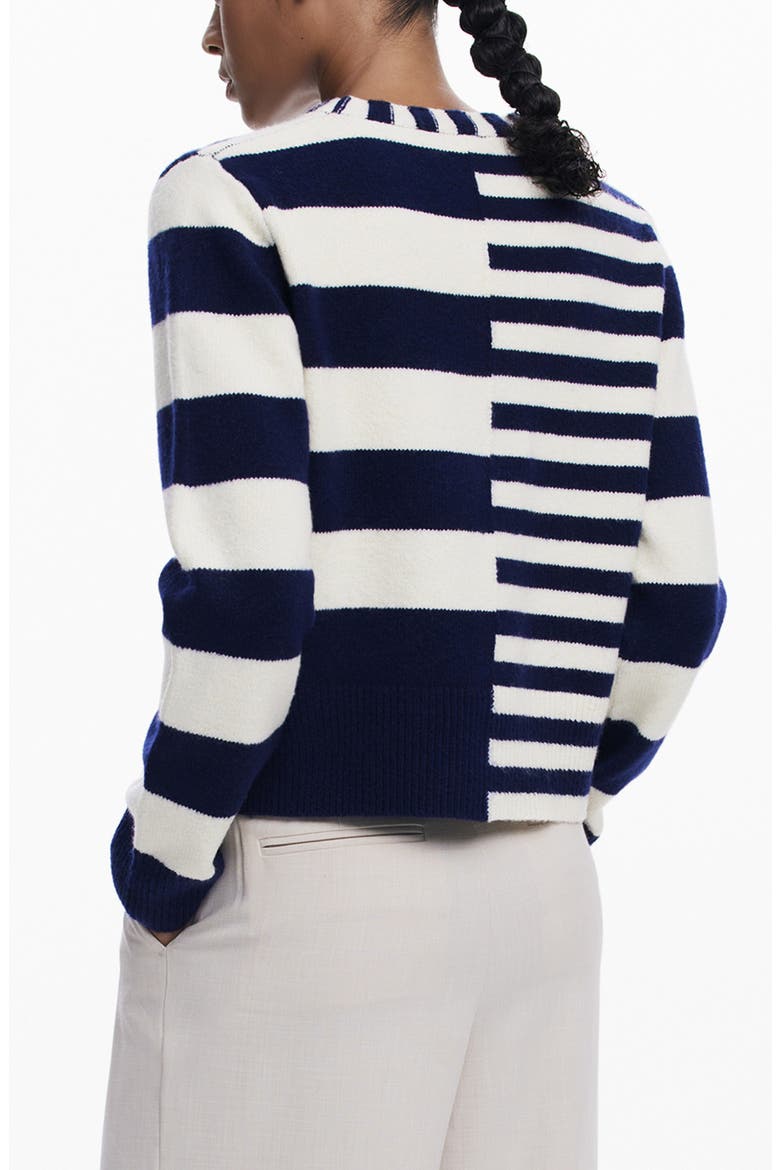 Mixed Stripe Sweater, Alternate, color, BLUE